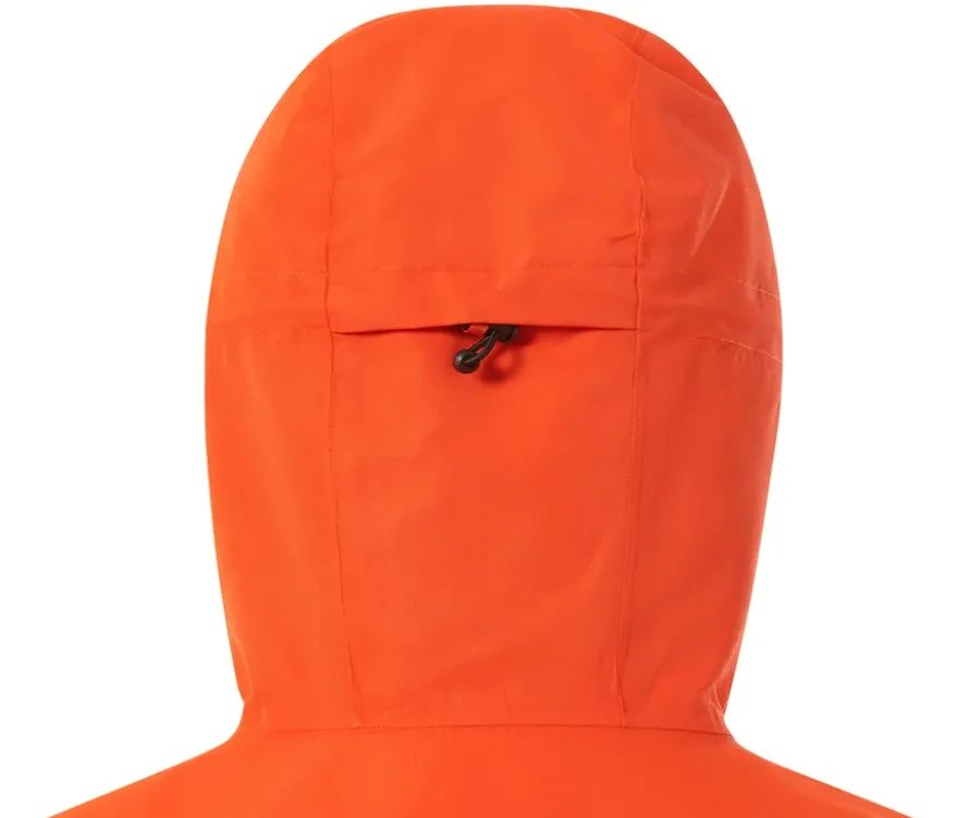 Skijacke, orange/braun