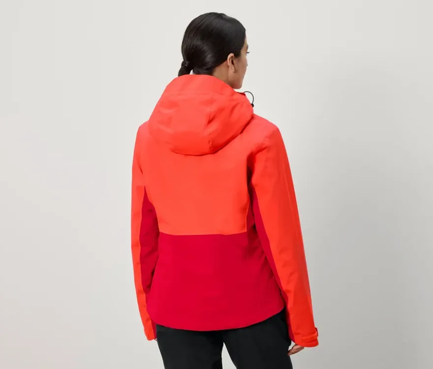 Skijacke, rot-orange