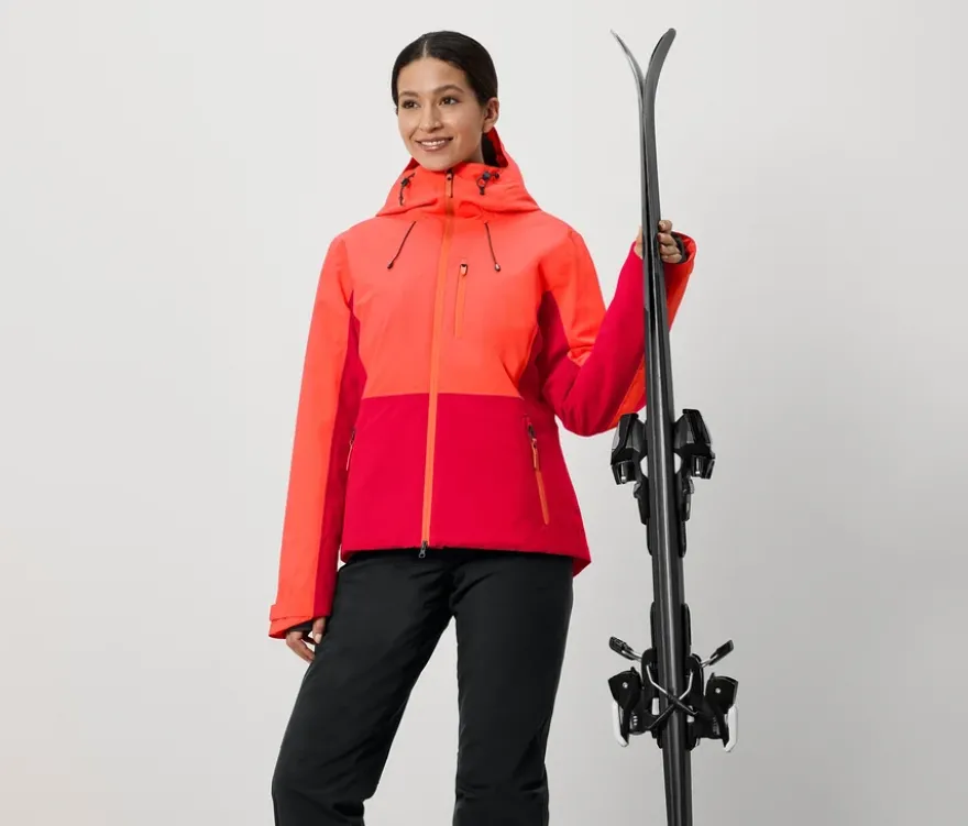 Skijacke, rot-orange