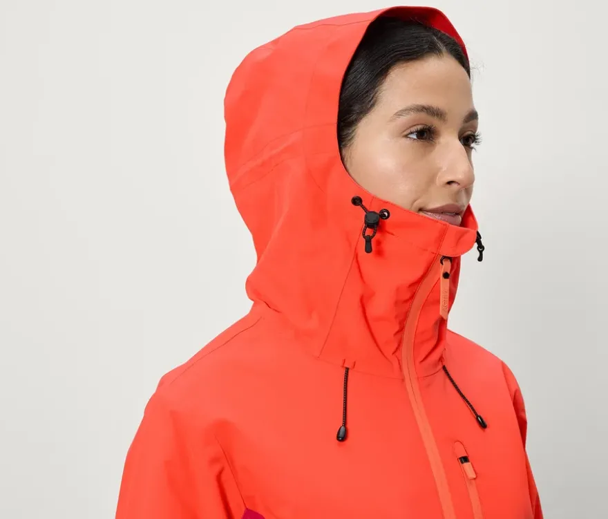 Skijacke, rot-orange