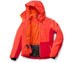 Skijacke, rot-orange