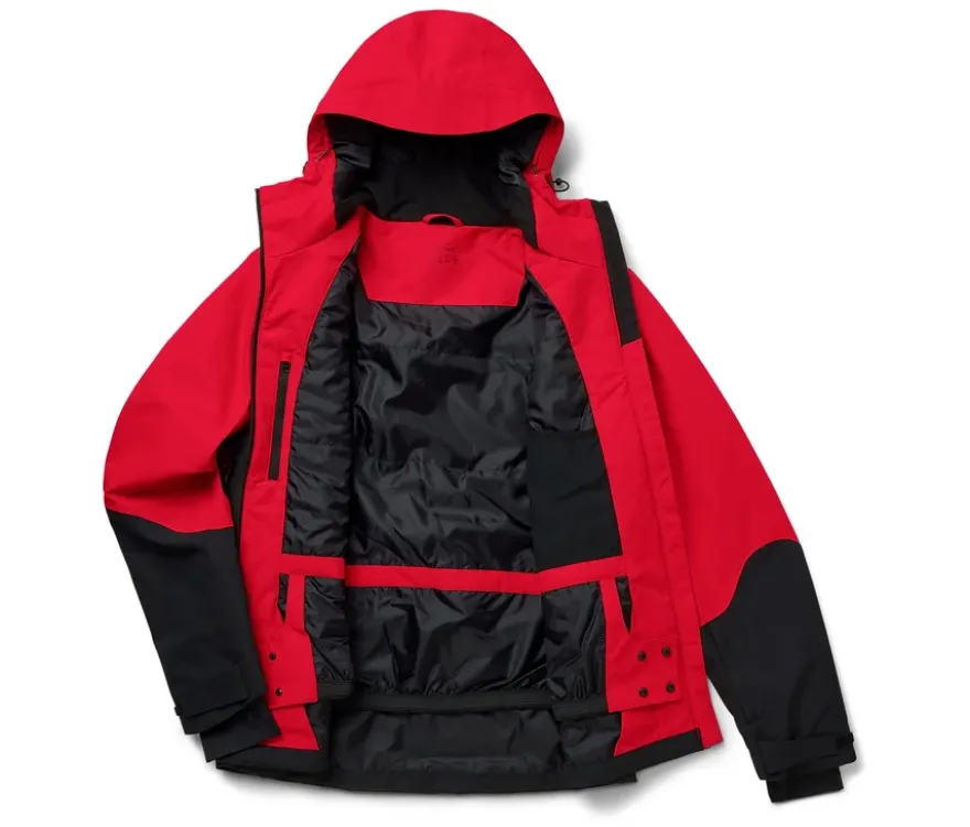 Skijacke, rot-schwarz