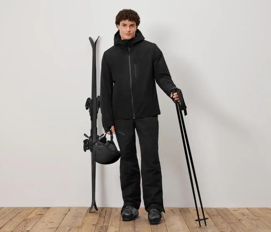 Skijacke, schwarz