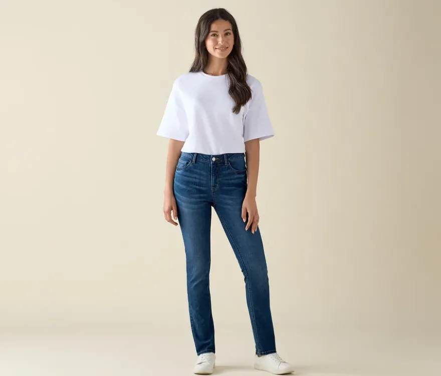 Slim-Jeans – Fit »Emma«, mid blue denim