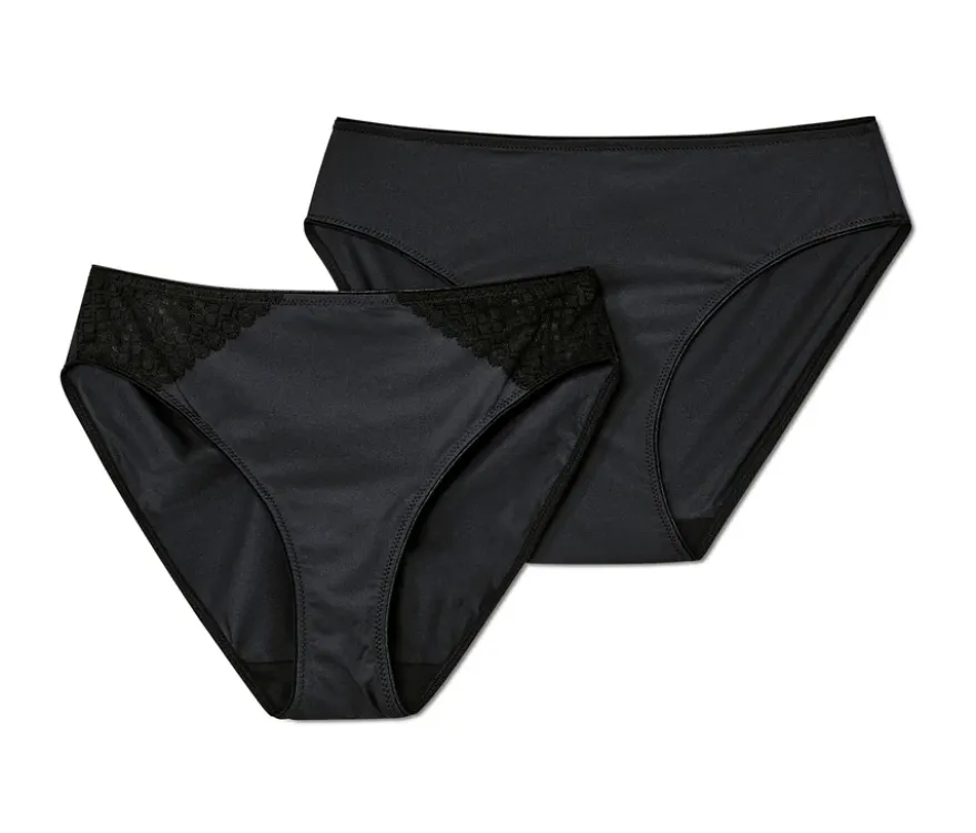 2 Slips, schwarz