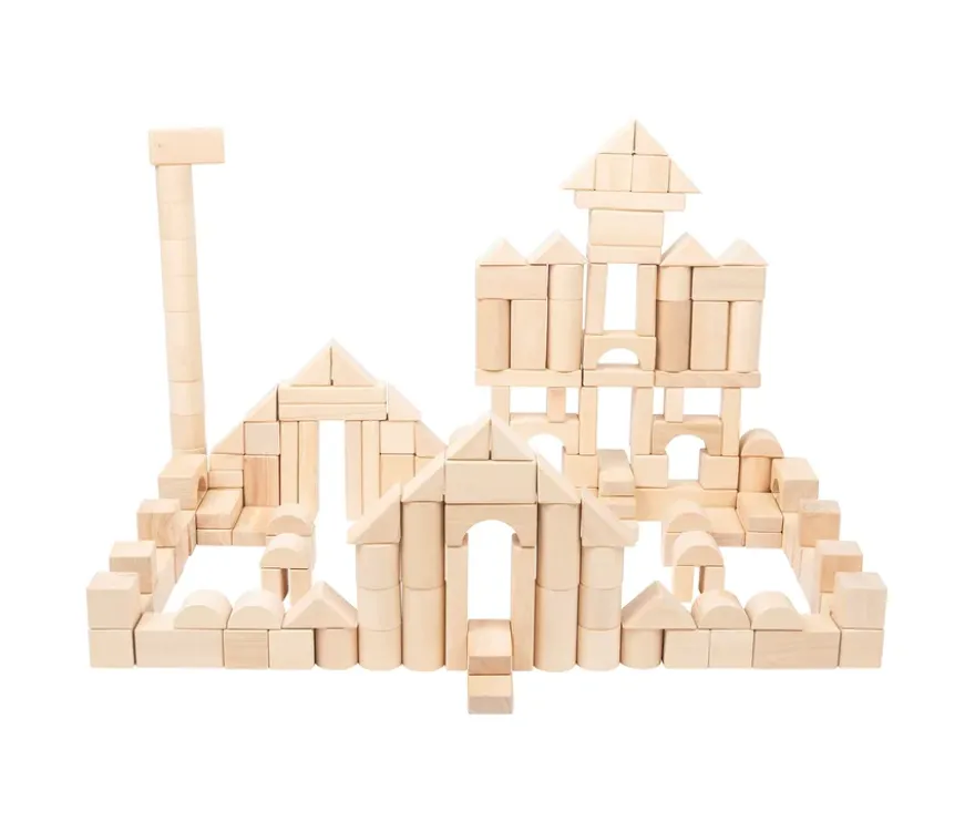 200 small foot Holzbausteine