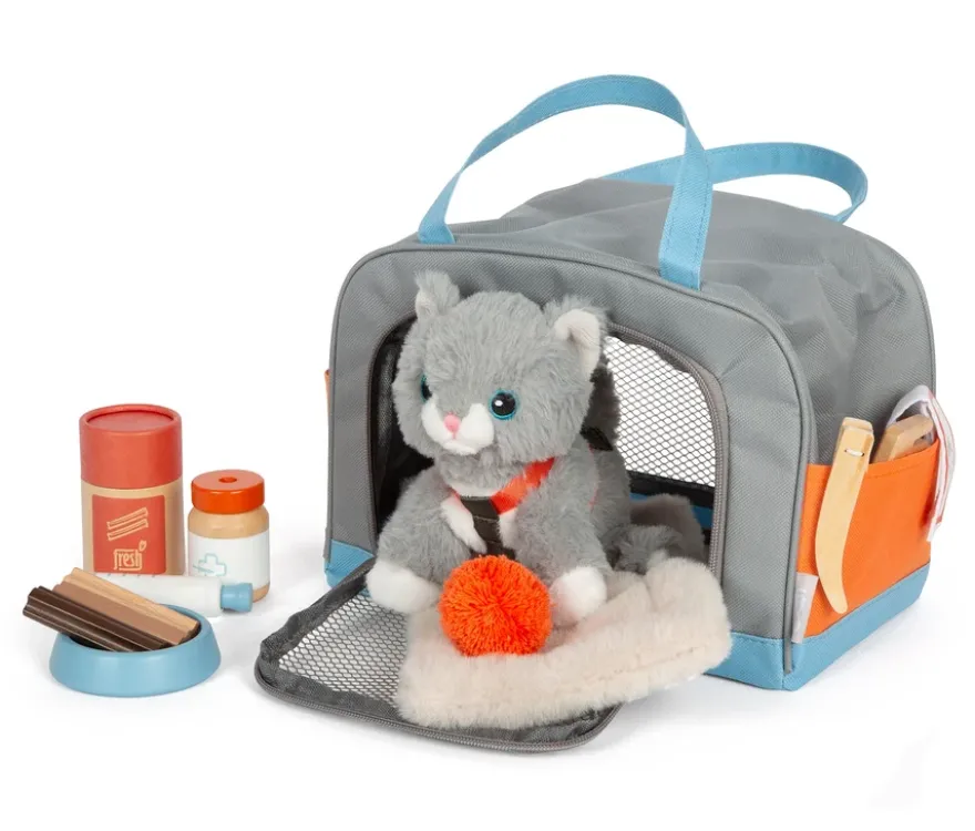 small foot Katze mit Tasche und Pflege-Set