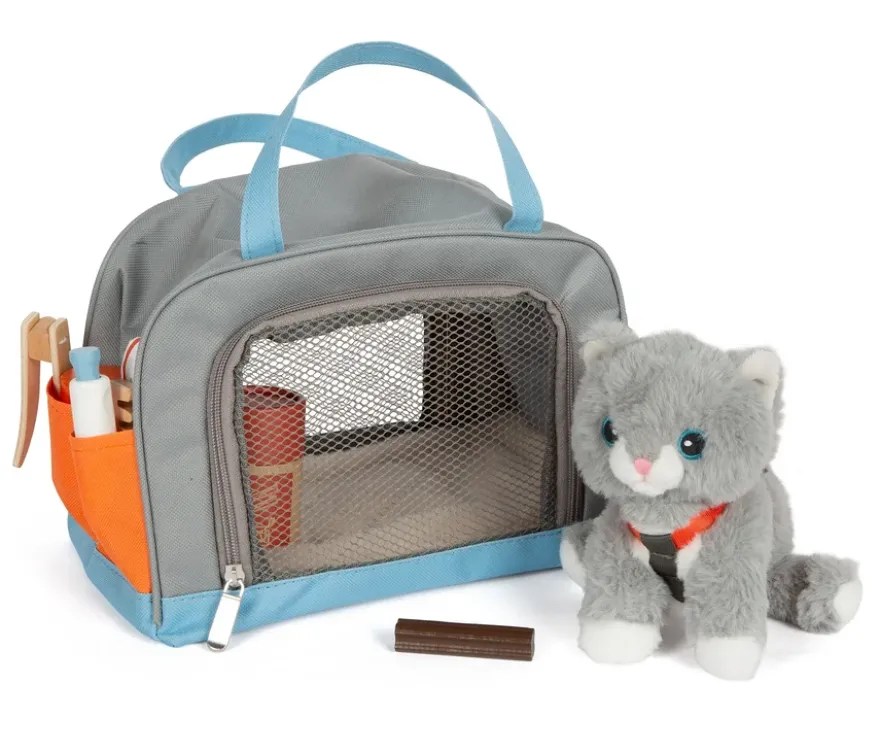 small foot Katze mit Tasche und Pflege-Set