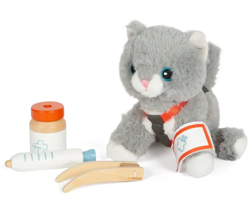 small foot Katze mit Tasche und Pflege-Set