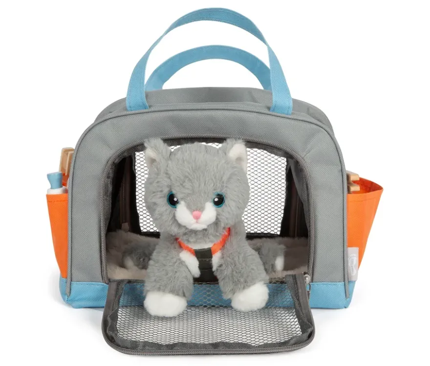 small foot Katze mit Tasche und Pflege-Set