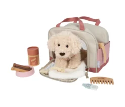 small foot Plüschhund mit Tasche und Pflege-Set