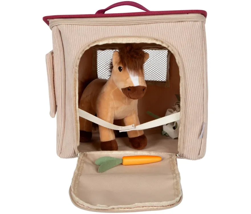 small foot Spielset Pferd mit Stalll, hellbraun