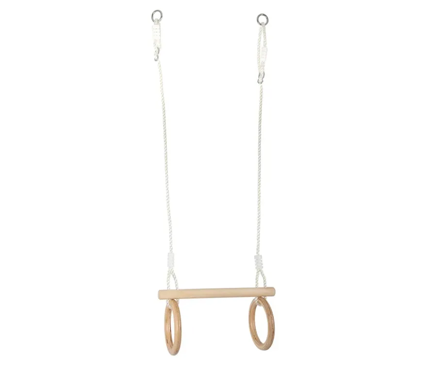 small foot Trapez mit Turnringen aus Holz