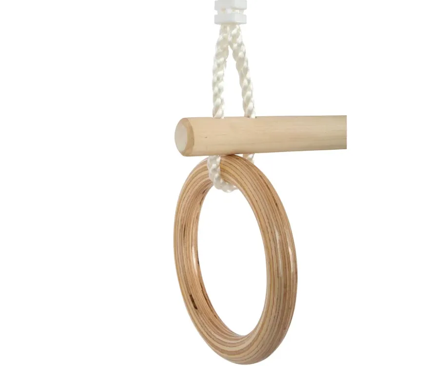 small foot Trapez mit Turnringen aus Holz