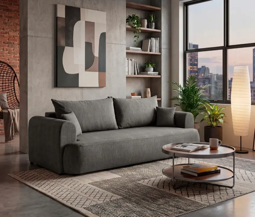 Sofa 2,5-Sitzer mit Auszugsbett »DreamAble«, grau