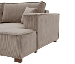 Sofa 2-Sitzer mit Auszugsbett links, Longchair rechts »Cumello«, mocca