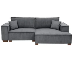 Sofa 2-Sitzer mit Auszugsbett links, Longchair rechts »Cumello«, anthrazit
