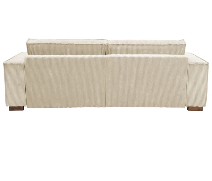 Sofa 2-Sitzer mit Auszugsbett rechts, Longchair links »Cumello«, creme