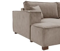 Sofa 2-Sitzer mit Auszugsbett rechts, Longchair links »Cumello«, mocca