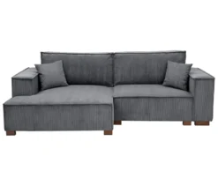 Sofa 2-Sitzer mit Auszugsbett rechts, Longchair links »Cumello«, anthrazit