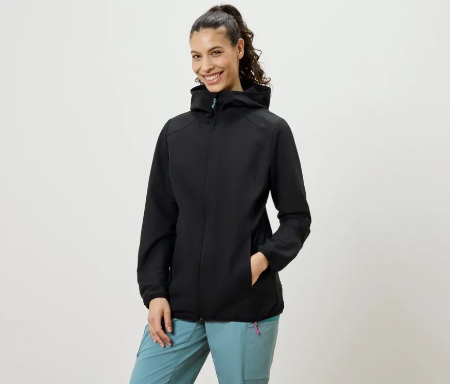 Softshelljacke, schwarz