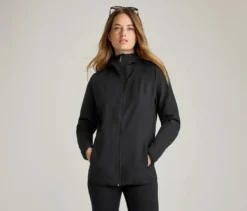 Softshelljacke, schwarz