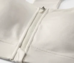 Sport-BH mit Frontreißverschluss, offwhite