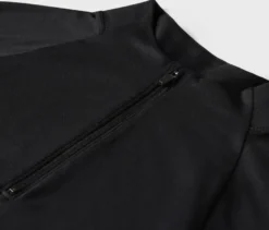 Sportshirt mit Half-Zip, schwarz