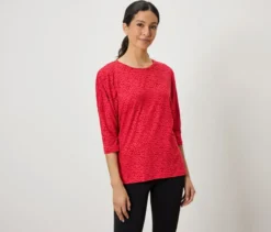 3/4-Sportshirt, rot