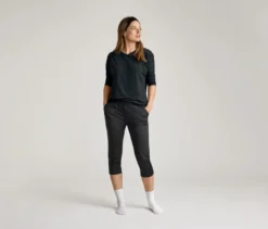 3/4-Sportshirt, schwarz