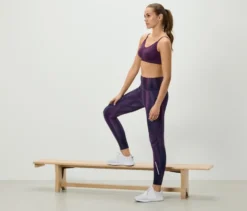 Sporttight, pflaume/lavendel