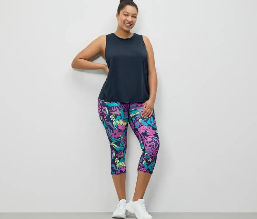 2 Sport-Tops, dunkelblau und lime