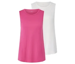 2 Sport-Tops, fuchsia und weiß