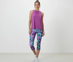 2 Sport-Tops, türkis und violett