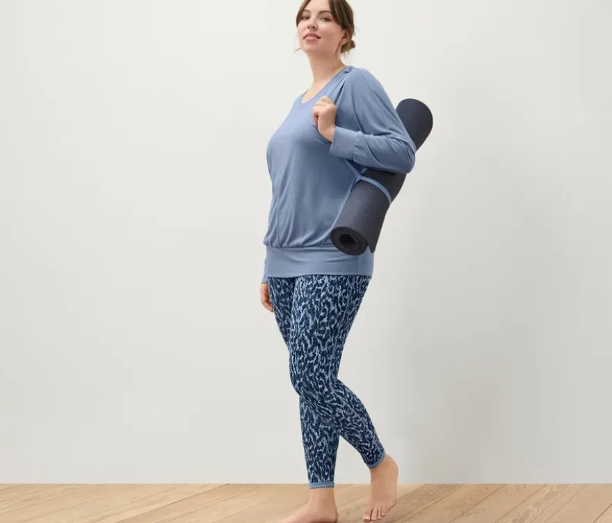Sport-und-Yogashirt, blau