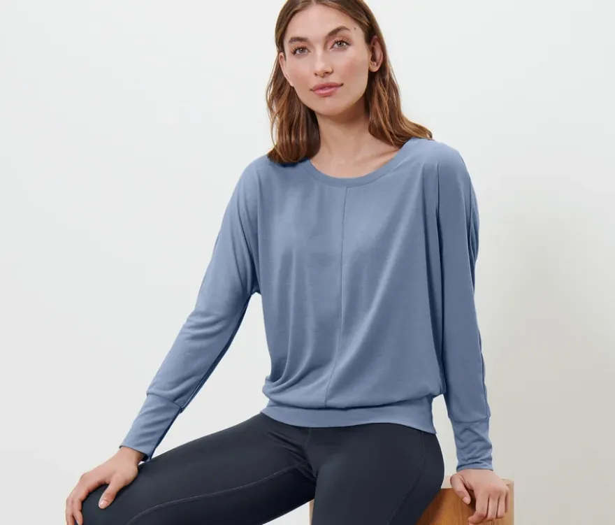 Sport-und-Yogashirt, blau