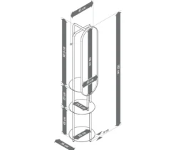 Standgarderobe mit großem Spiegel