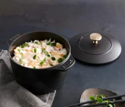 STAUB Reis-Cocotte, 16 cm, rund, schwarz