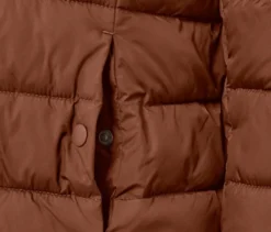 Steppjacke mit Kapuze, cognac