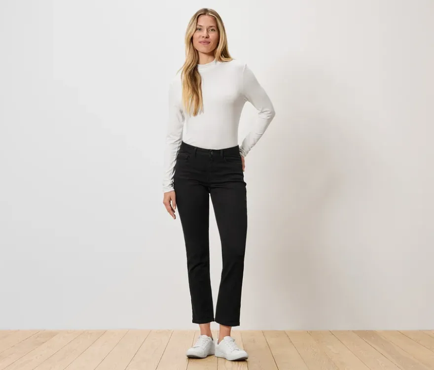 Straight Jeans – Fit »Juna«, black