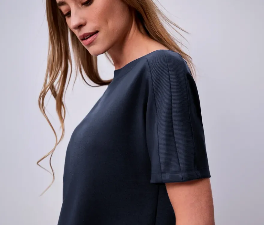 Street One Kurzarmshirt, navy