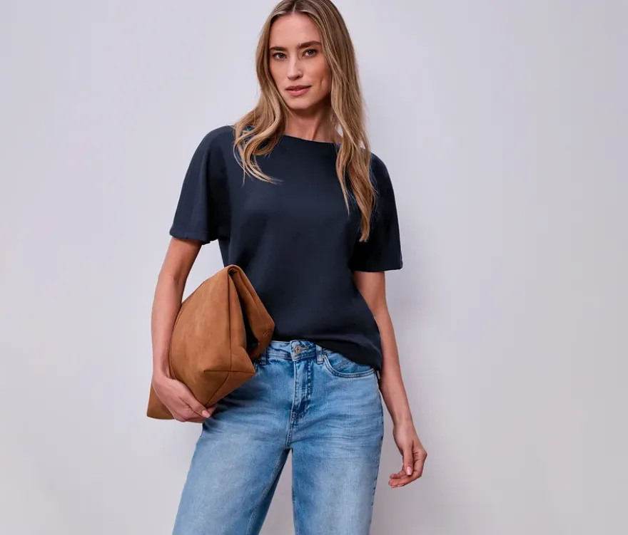 Street One Kurzarmshirt, navy