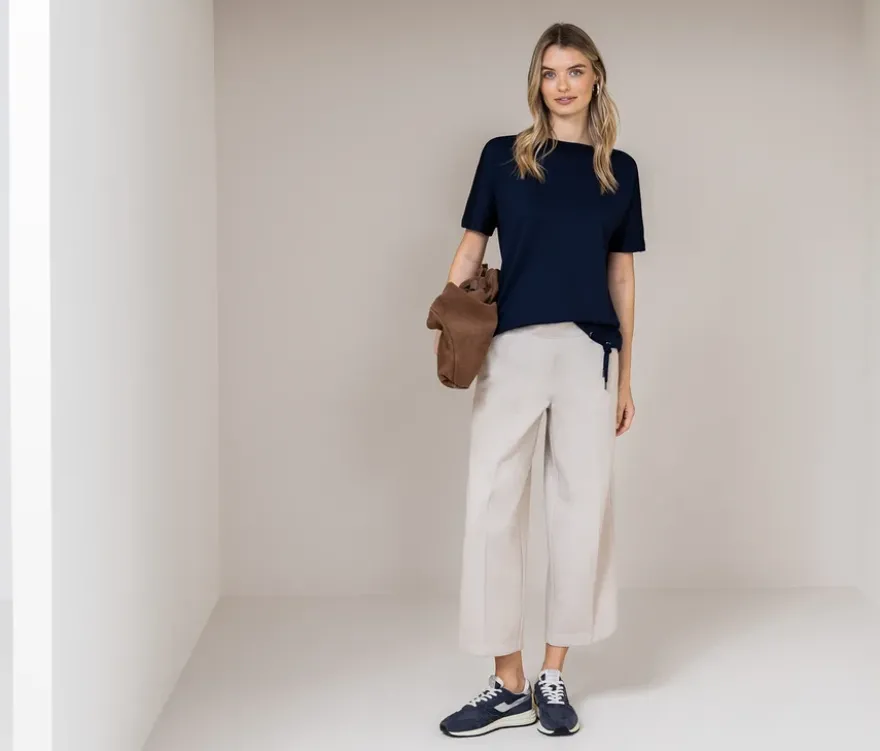 Street One Kurzarmshirt, navy