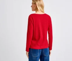 Street One Rippshirt, rot