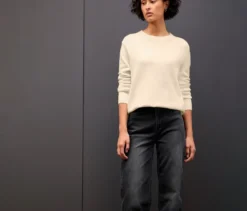 Street One Strickpullover mit Rollkante, beige