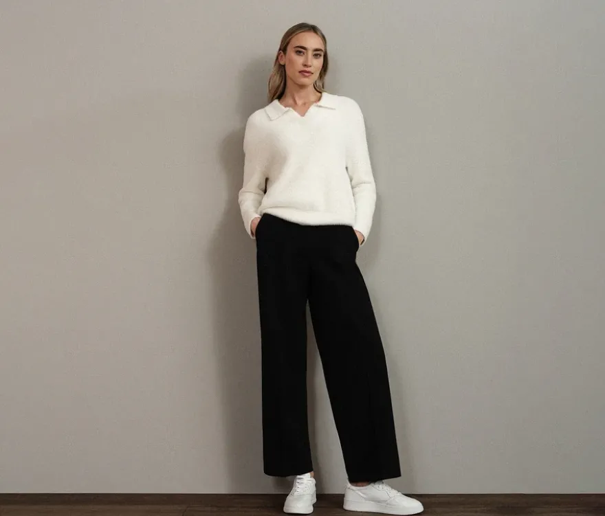 Street One Strickpullover mit Polokragen