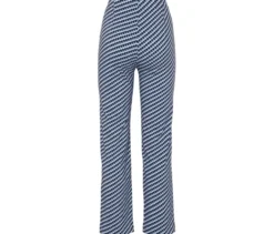 Stretchhose, blau-weißer Alloverprint