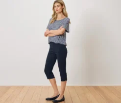3/4-Stretchhose, dunkelblau