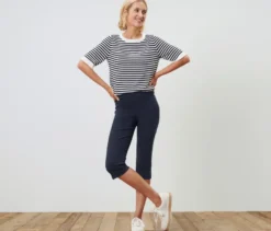 3/4-Stretchhose, dunkelblau