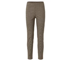 Stretchhose mit Hahnentritt-Jacquard